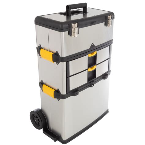 stalwart massive and mobile 3-part stainless steel tool box|Stalwart 3.